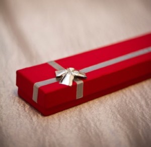 a red box present