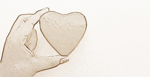 a heart in a hand