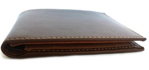 a leather wallet